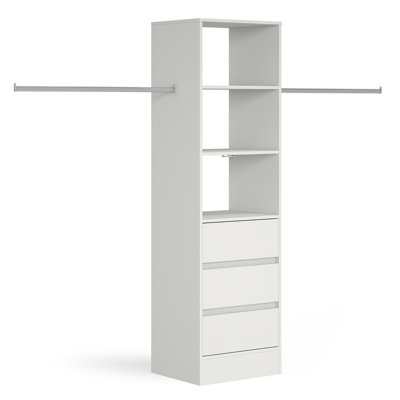 280cm W Manufactured Wood Clothes Storage System