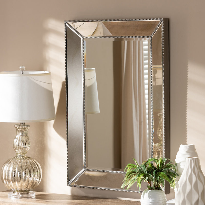 Gavyne Glass Frame Mirror, Gold