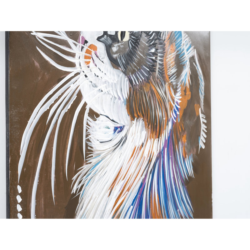 47''X27'' Brown Canvas Artwork - Hand-Painted, Transforms Walls Into Art Galleries Exquisite Decoration Hand-Painted For A Fine Touch