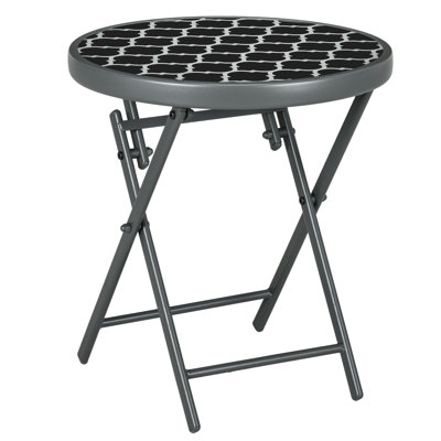 Ameet Round Metal Folding Outdoor Folding Table , 45cm cm W 45cm cm D