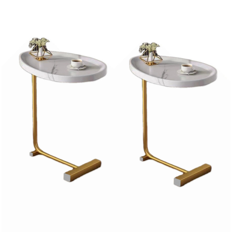 2-Pieces C-Shaped Side Table, C Shaped End Table, Side Table For Couch Bed, Small Side Table For Small Spaces