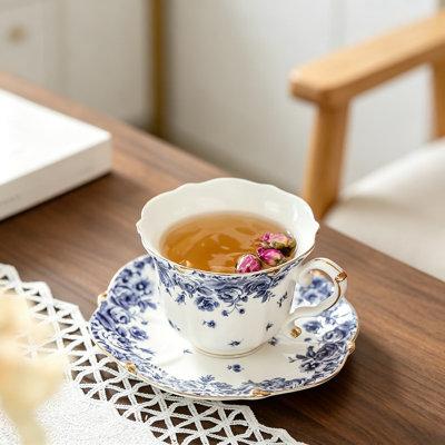 Ensemble de tasses à thé en porcelaine tendre Country Roses
