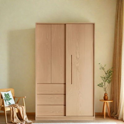 Simple Wooden Color Wardrobe by Hokku Designs