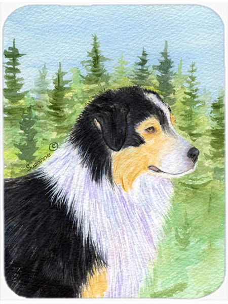 Australian Shepherd Glass Cutting Board