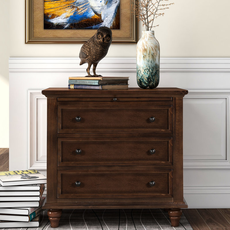 Table d'entrée Ustyle 3 - Design spacieux et fonctionnel et armoire en bois pour différentes pièces, Brun