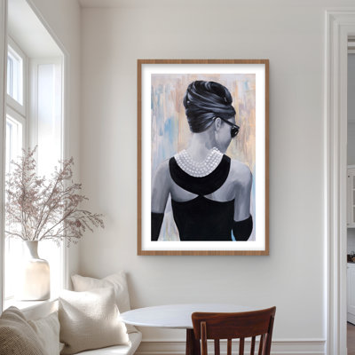 Audrey Hepburn Fashion Romantic Framed Matted Print | Decor