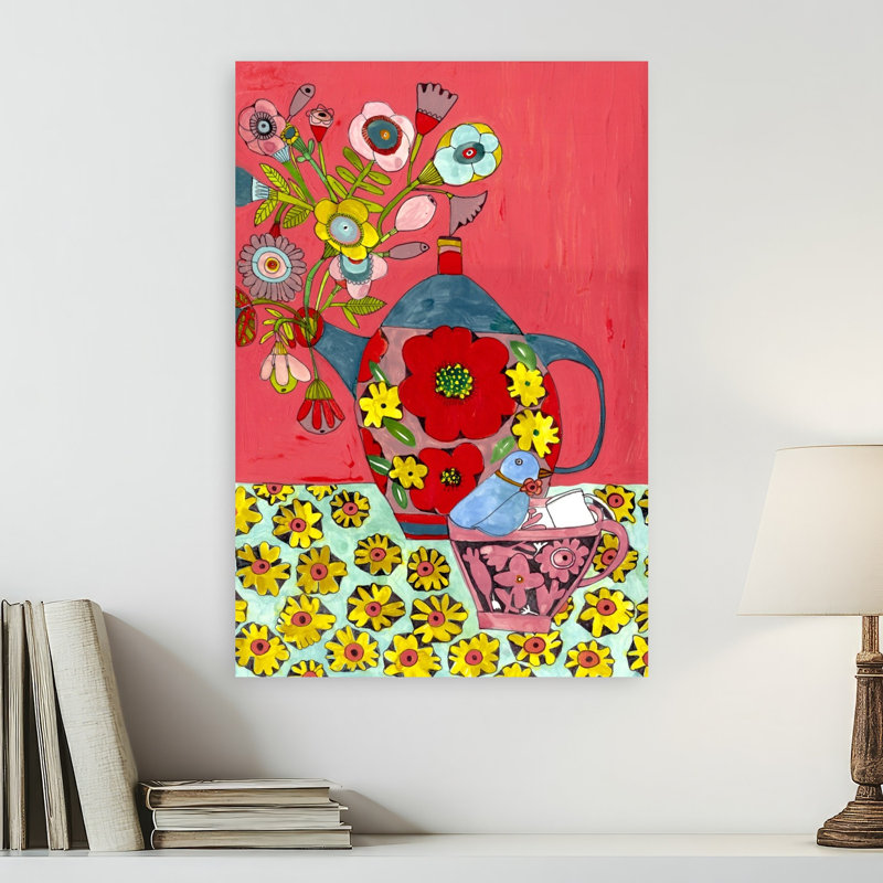 «Tea For You And Me», impression d'art mural coloré et fantaisiste, H 24 po x l 16 po