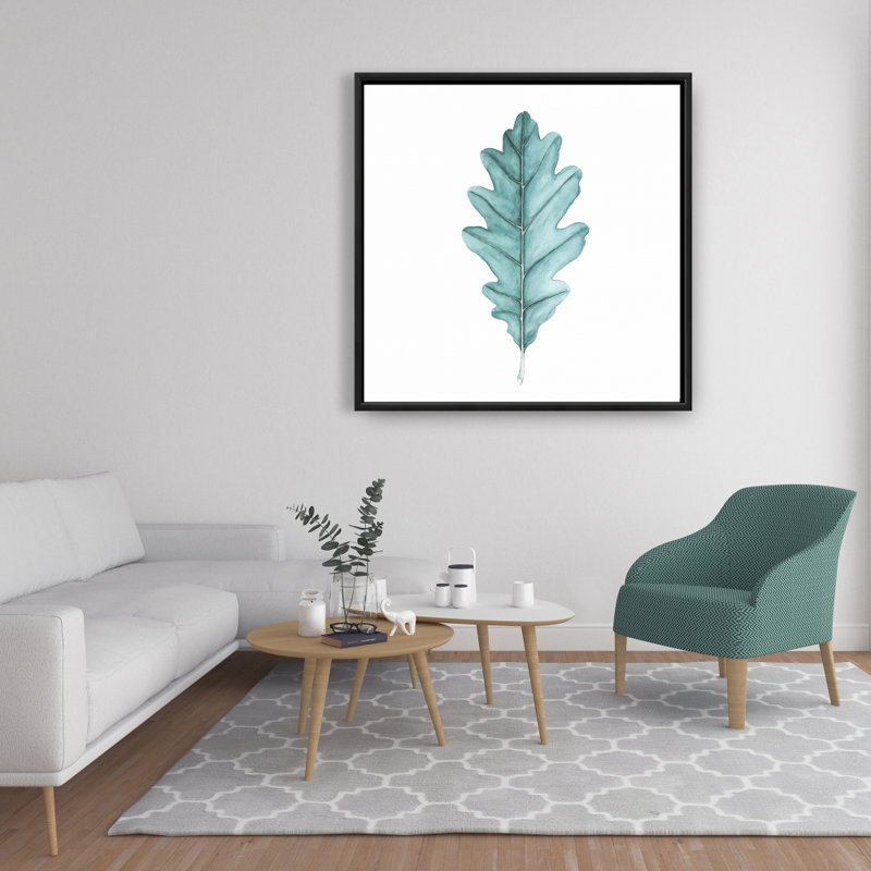 "Feuille de chêne" sur toile, H 36 po x l 36 po