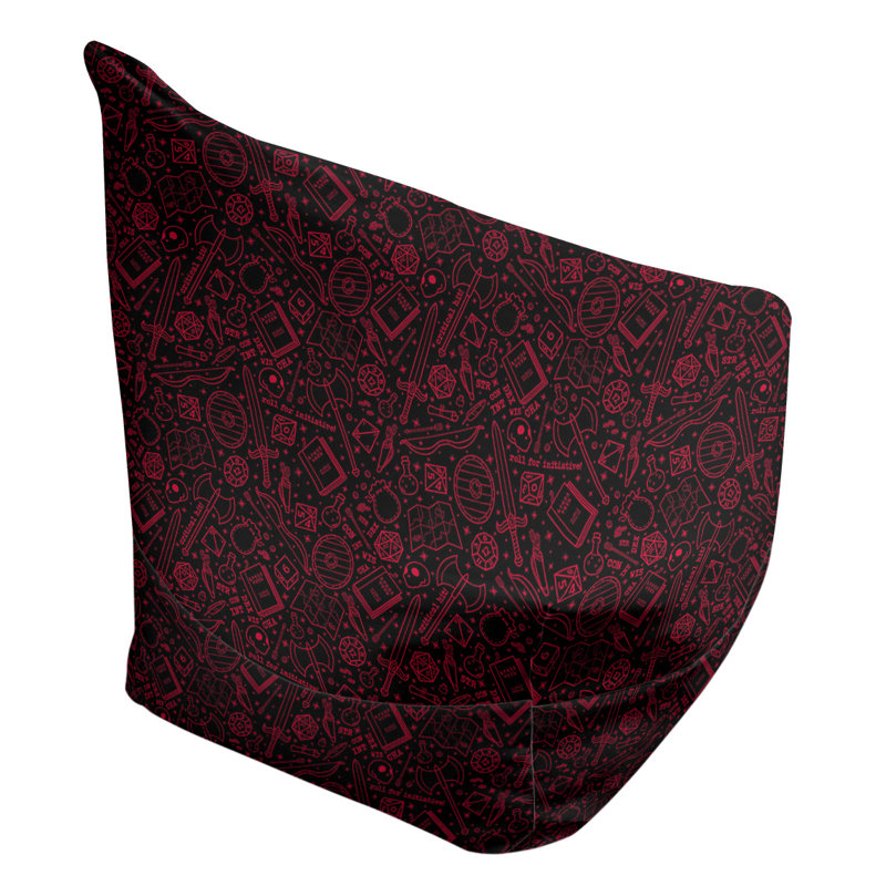Sac de pois Leffel, Pas de bourre, Noir / rouge, H 120 po x L 2 po x P 60 po