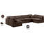 Canapé modulaire en velours 6 pièces Hinami-94482532