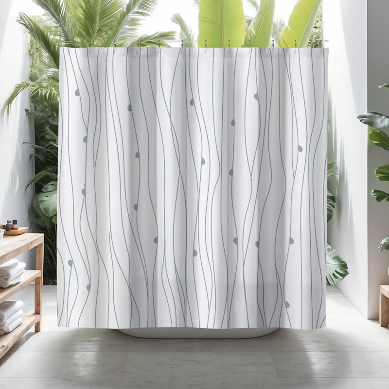 Coco Shower Curtain, Gray