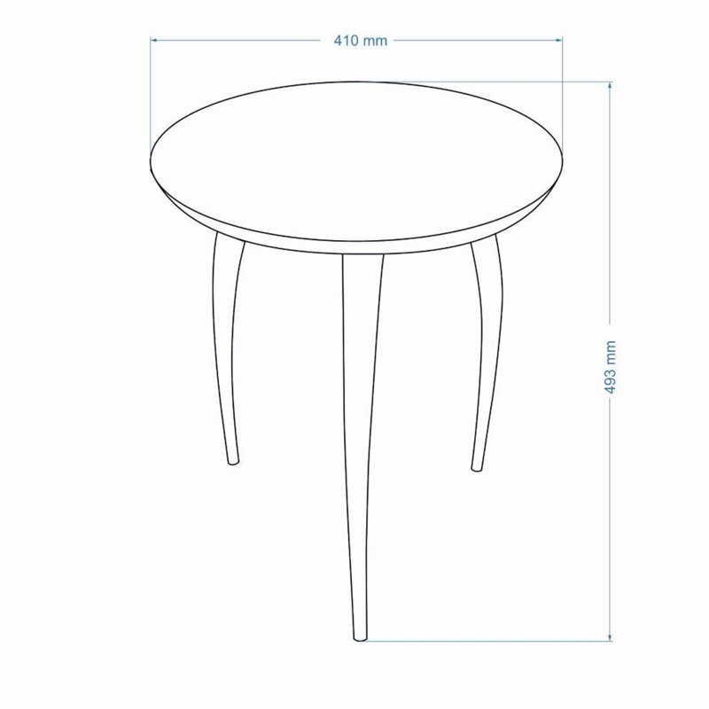 Elements End Table, Antique Zinc