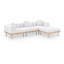 Canapé modulaire d'extérieur en oléfine de 106,5 po Madeleine-755193187
