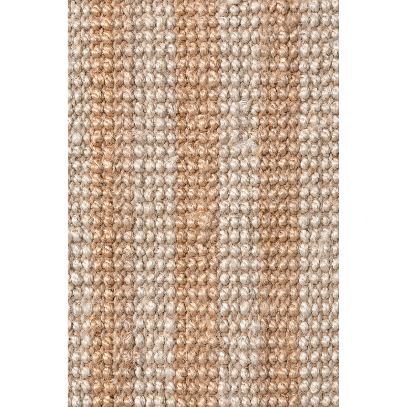 Harvest Rectangle Striped Jute / Sisal Hand Woven Area Rug, Rectangle 160 x 230 cm