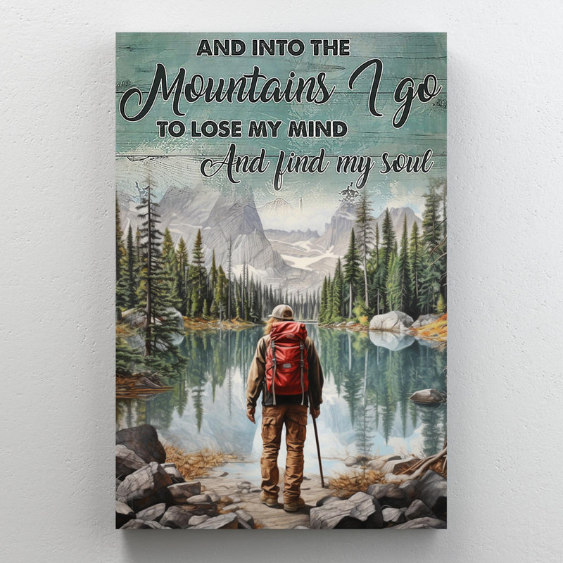 Impression sur toile, Randonnée et dans les montagnes I Go - 1 pièce Recta, randonnée et dans les montagnes I Go On