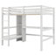 Lit mezzanine double avec tablettes multifonctionnelles et bureau sous le lit-1997130134
