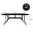 Rectangular Metal Outdoor Dining Table With Umbrella Hole , 71.8'' in. W 41.8'' in. D