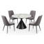 Hodgeman Round Stone Top Metal Base Dining Table-99636193-99640958
