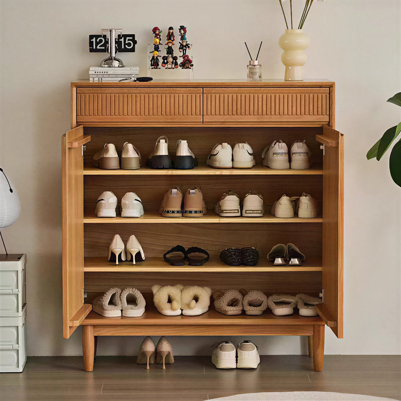 Armoire de rangement pour chaussures simple et rétro