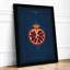 Pomegranate in Gold Botanical - Framed Print-1026972040-1026972042