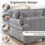 Canapé rembourré 45 po en velours côtelé simple avec repose-pieds-430111516