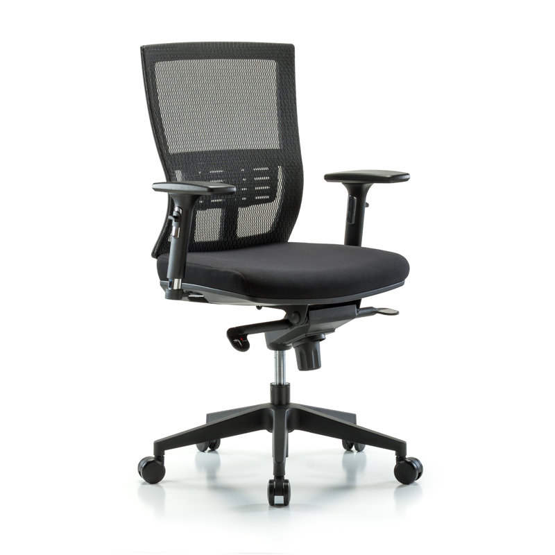 Chaise de travail en filet Aliceville, Roulettes
