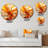 Orange Abstract Warm Fractal Design VII Wall Clock-93381146