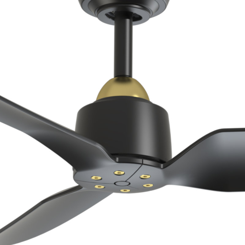 Hugo 42-In Ceiling Fan, Matte Black/Brushed Gold, 52" Wide, Matte Black