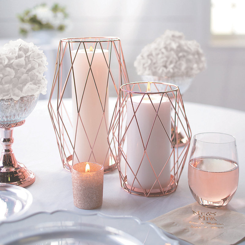 12.4'' H Metal Tabletop Tealight Holder