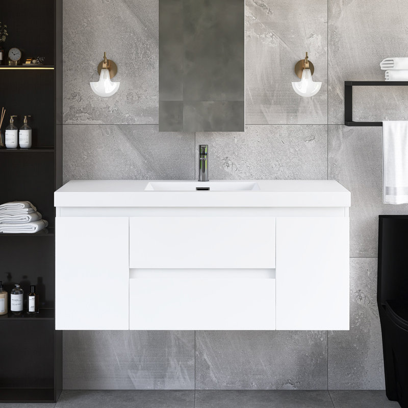 Meuble-lavabo flottant 48 po avec lavabo 48 po