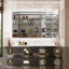 Armoire à pharmacie avec miroir DEL, éclairage antibuée avant et arrière, cadre en aluminium, montage encastré ou en saillie.-274118649