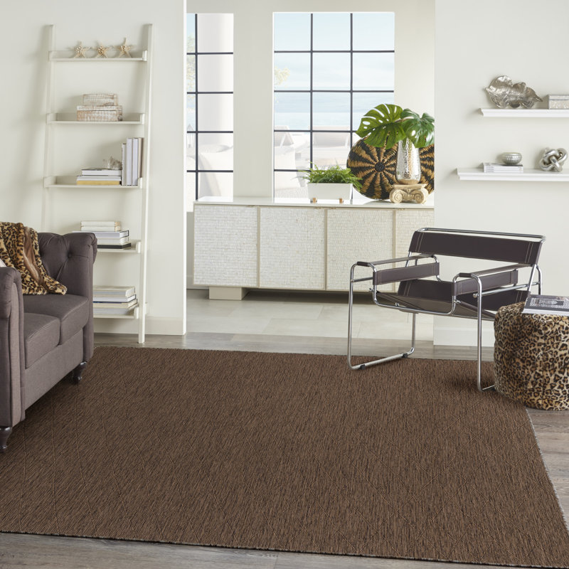 Tapis intérieur / extérieur lavable à la machine Dakhari, Rectangle de 10 pi x 14 pi