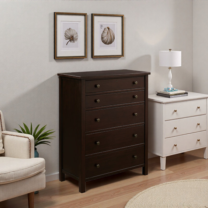 Commode décorative American Modern, Tanné