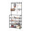 Anirud Industrial Metal Hall Tree Shoe Rack with Clothes Hangers