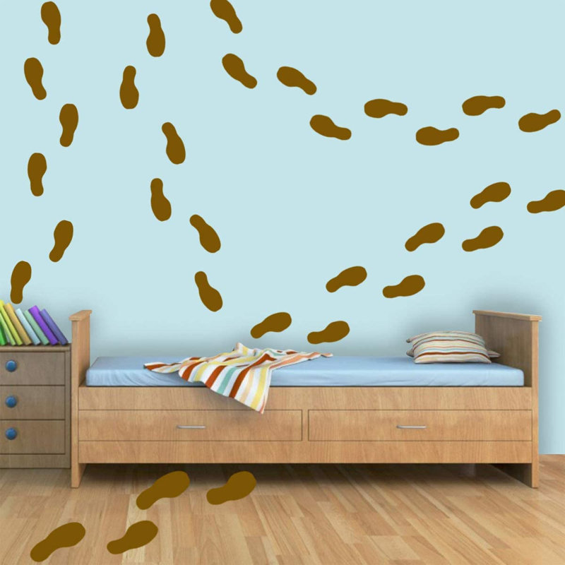 Abstract Non-Wall Damaging Wall Decal, Brown