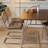 Modern Nut-Brown Rectangular Solid Wood Dining Table-1155057382