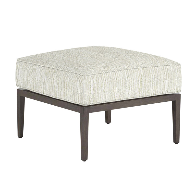 Santa Barbara Ottoman with Cushion, Welt, Rollo Cream