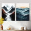 «The Silent Ridge into the Mountains», art mural blanc 2 pièces-130434052