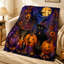 Jeté de citrouille d'Halloween, couverture de sorcière douillette pour canapé-lit, salon, décoration intérieure-134242062
