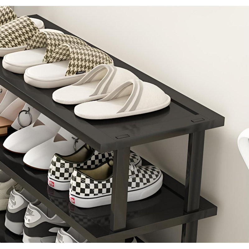 Étagère à chaussures, étagère à chaussures noire