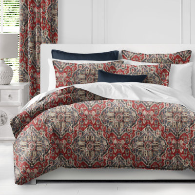 Tangier Red/Blue Linen Set Comforter Set