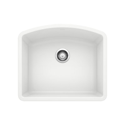 Diamond Silgranit 24" Single Bowl Undermount Kitchen Sink - White
