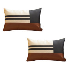 Western chic leather pillow