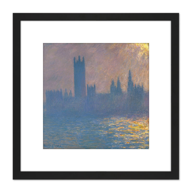 Houses Of Parliament Sunlight Effect by Claude Monet - Single Picture Frame Painting