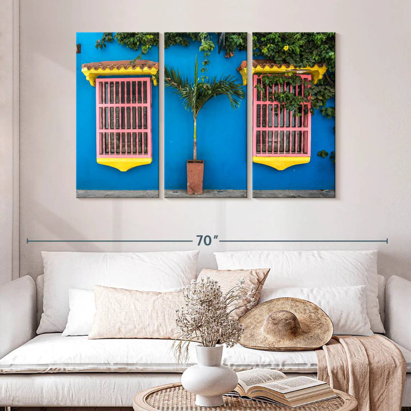 Lilie Pink Colonial Windows, 32" H x 50" W