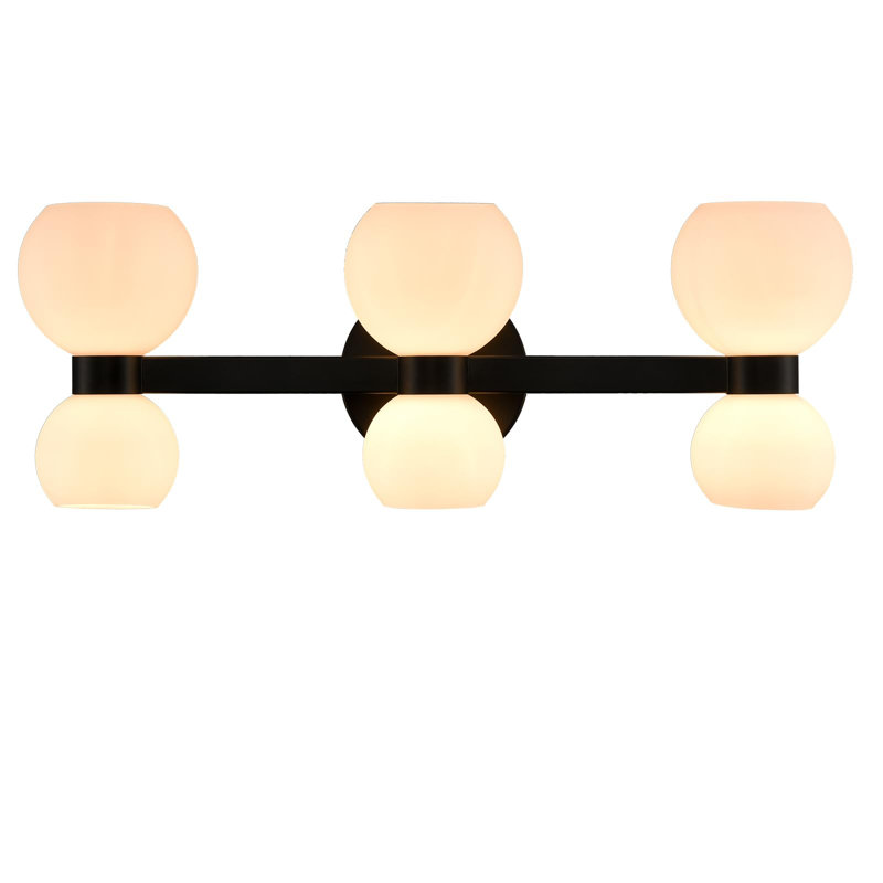 Navarrie 6 - Light Dimmable Vanity Light, Black