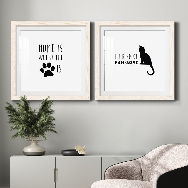 Home Is - ensemble d'art textuel 2 pièces, Cadre blanc, H 27,5 po x l 55 po x P 1,5 po