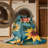 Washable Flower Brights Hawaiian Area Rug-1746644201