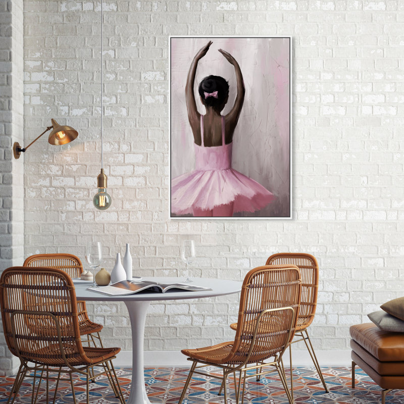 Apprendre le ballet - Impression sur toile, Cadre blanc, H 36 po x l 24 po