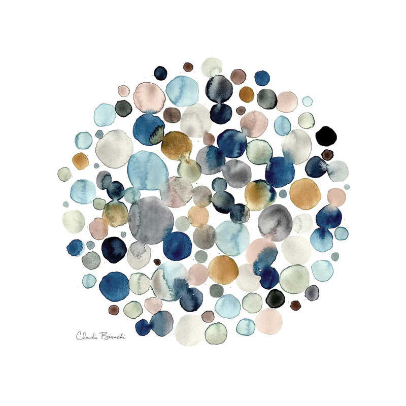 « Molecular » par Claudia Bianchi, reproduction d’art, H 26 po x l 26 po x P 1,5 po, Toile tendue, Pas de tapis